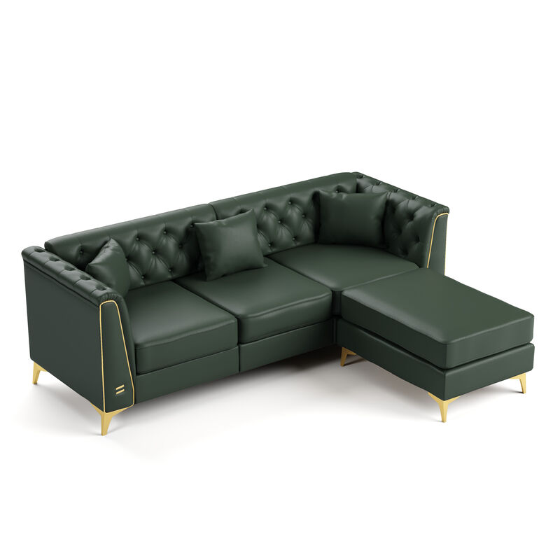 Wotvo 81.5" 3-Seater Modular Chesterfield Sofa image number 8