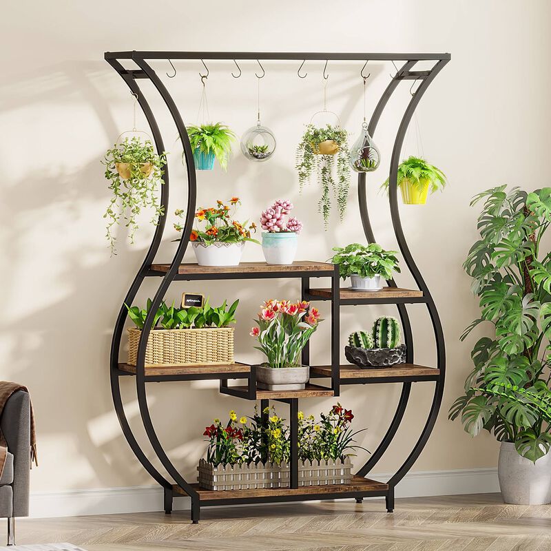 Tribesigns Vase-Shaped Plant Stand 6-Tier Plant Display Rack image number 2