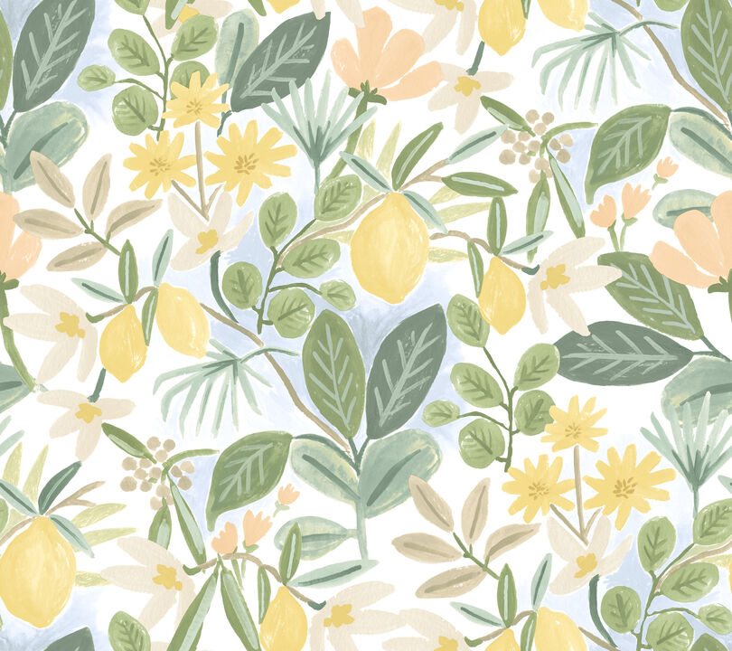 Amalfi Pink & Green Peel & Stick Wallpaper