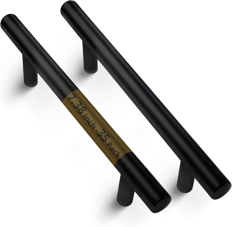 Mega Handles | 35 Pack I Cabinet Pulls 7.38 Inch, Stainless Steel Cabinet Handle Pulls I Ideal for Kitchen Drawer, Cabinets, Door, Cupboard I Hardware for Cabinets - Hole Distance 5 Inch