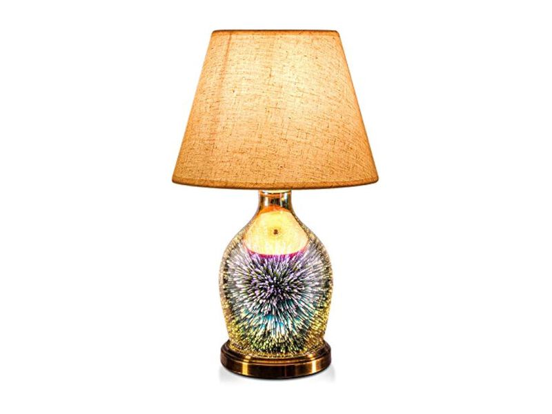LED Modern Glass Desk Lamp For Living Room Bedroom Office Bulbs Included image number 0