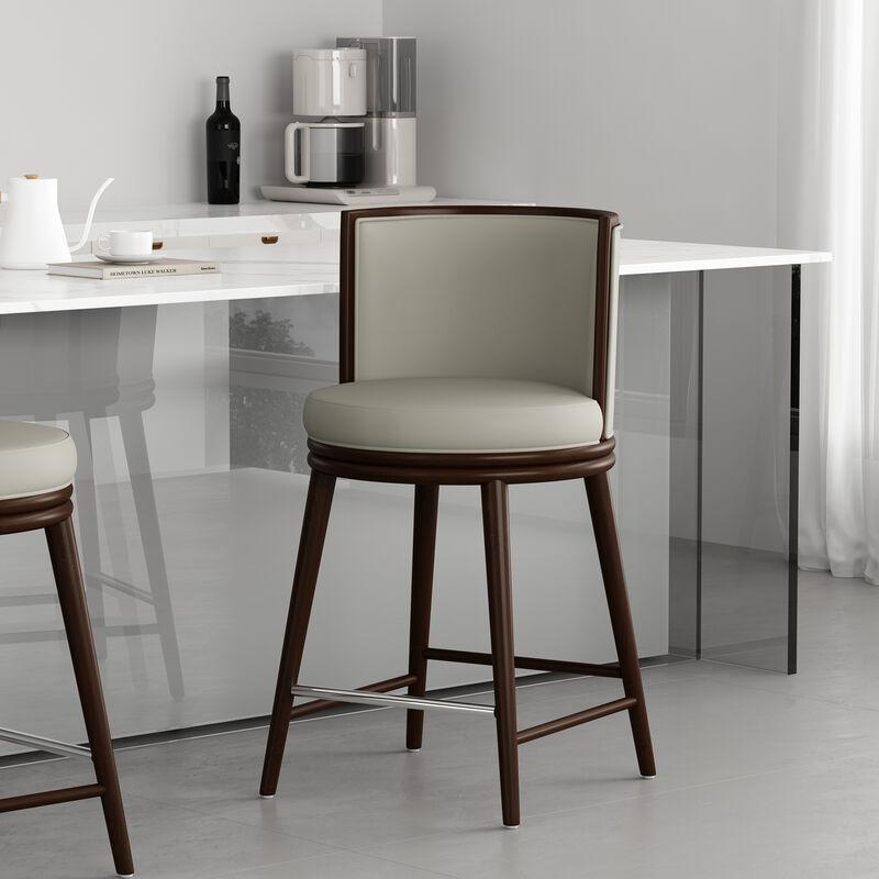 Evalyn Light Gray Counter Stool