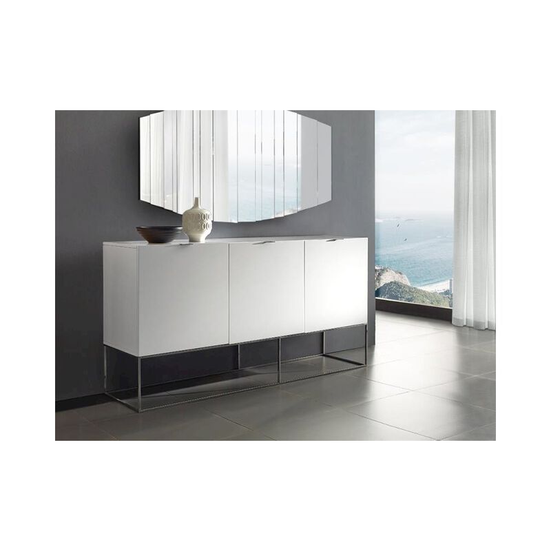 Casabianca Home Vizzione Buffet In White High Gloss With Storage