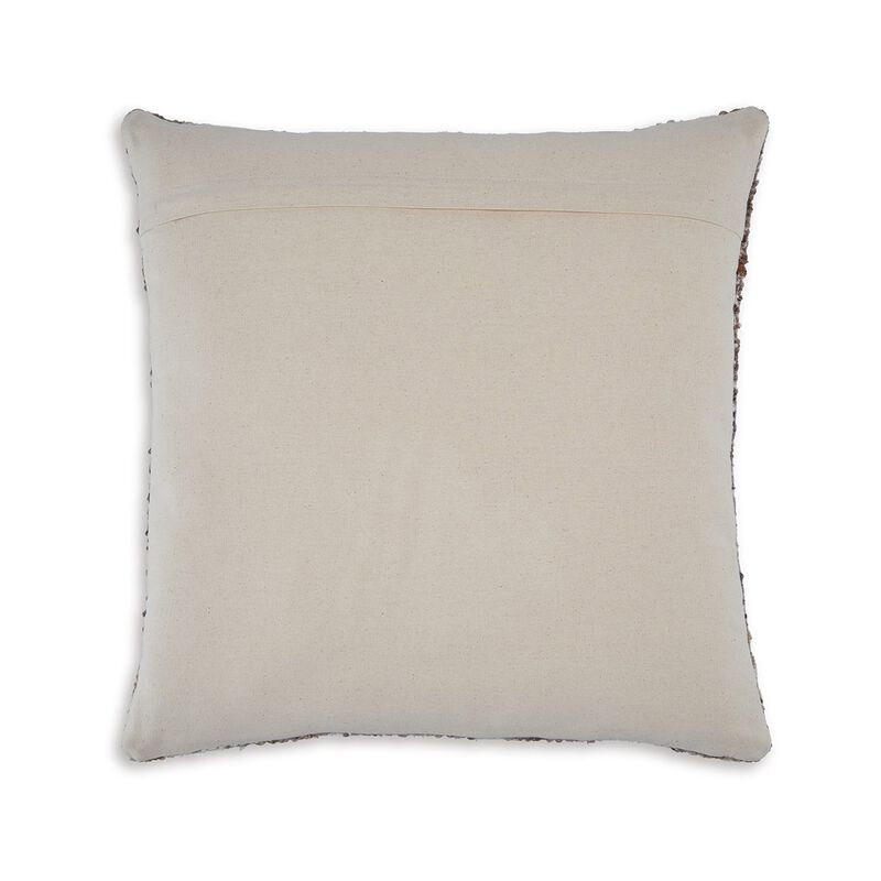 Nely 22 Inch Accent Pillow Set of 4, Handwoven Abstract Design, Ivory Brown - Benzara