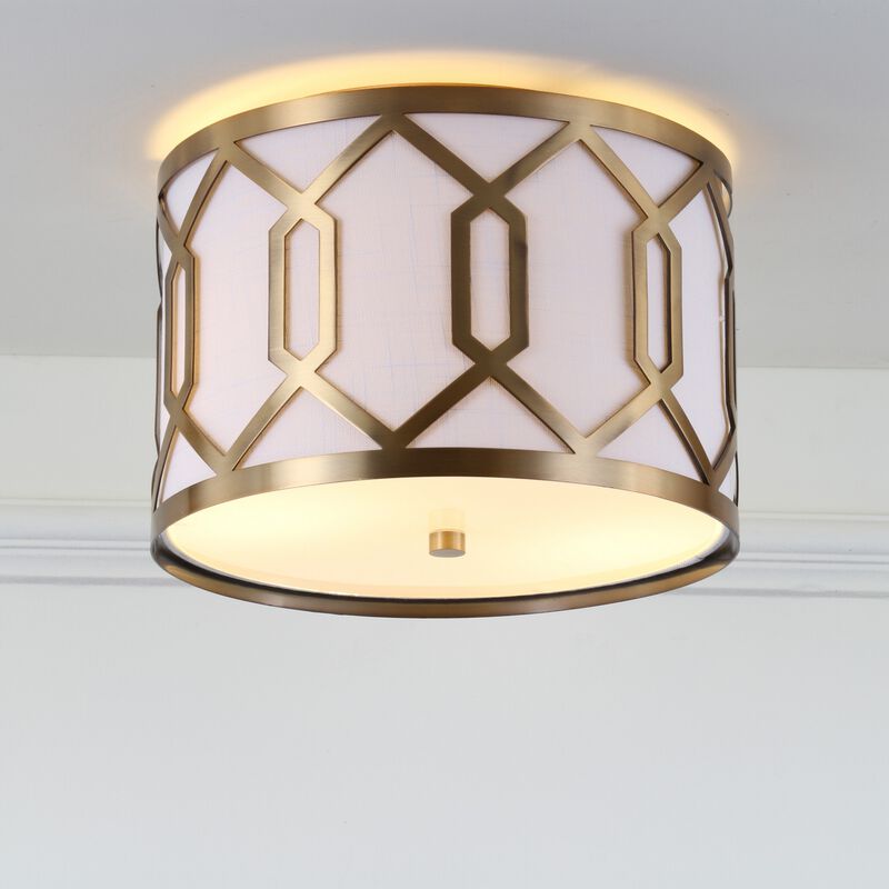 Hex Metal LED Flush Mount