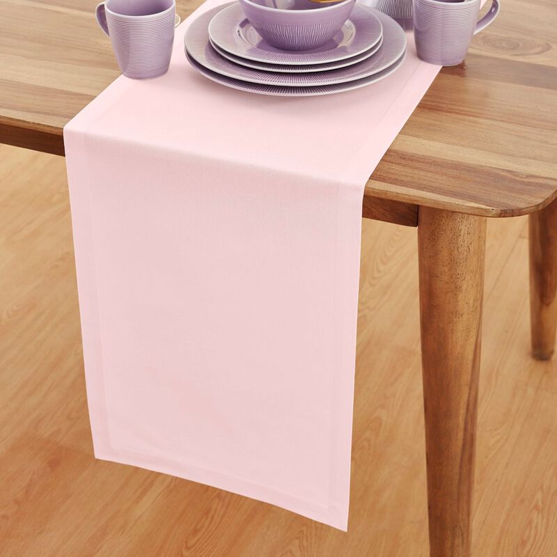 Solino Home Dru - Cotton Linen Plain Table Runner &ndash; Handcrafted, Machine Washable, Perfect for Holiday and Everyday Dining