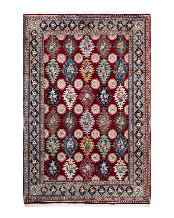 Mogul, One-of-a-Kind Hand-Knotted Area Rug  - Red, 6' 2" x 9' 2"