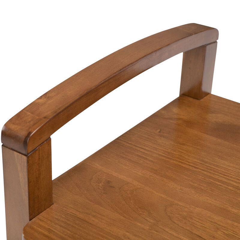 Warm Shaker SOLID WOOD 44 inch Wide Transitional Entryway Storage Bench in Light Golden Brown