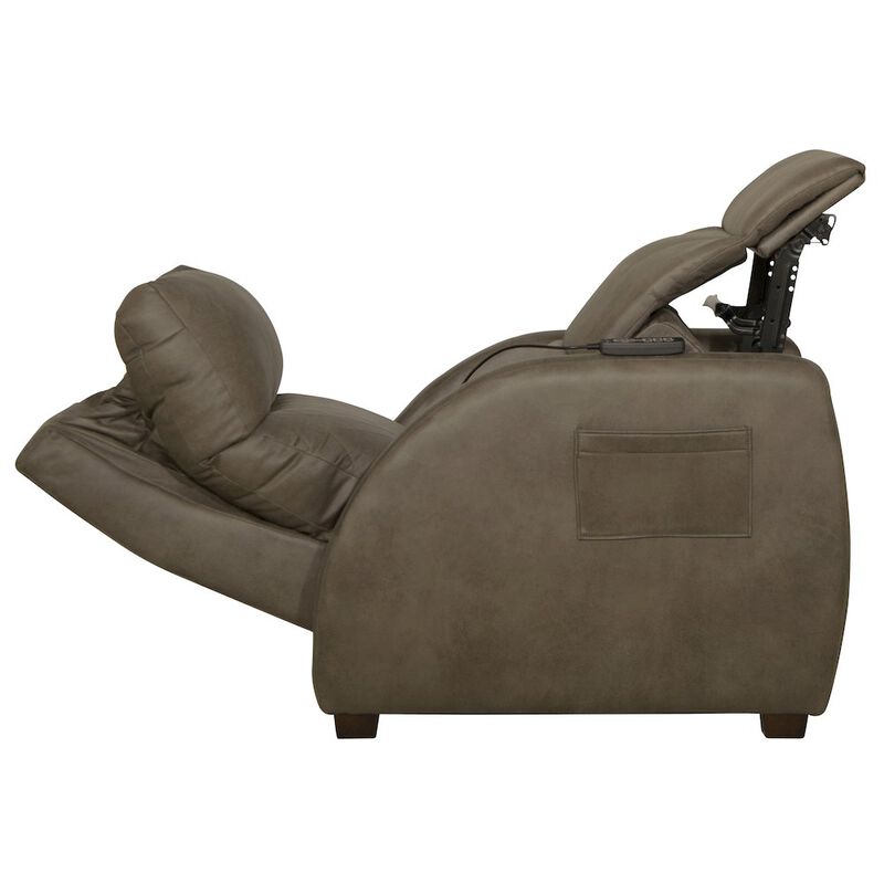 Catnapper Relaxer Power Lay Flat Recliner with Power Adjustable Headrest and Lumbar