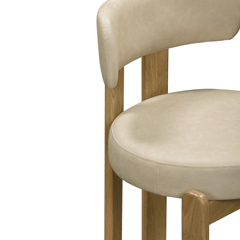 Tov Furniture Odessa Cream Vegan Leather Dining Chair image number 5