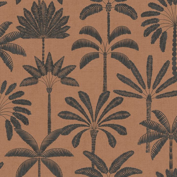 Havana 2 Tree Leaf Yellow Wallpaper HV41089