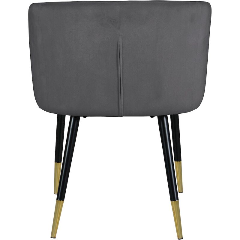 Meridian Furniture Louise Grey Velvet Dining Chair