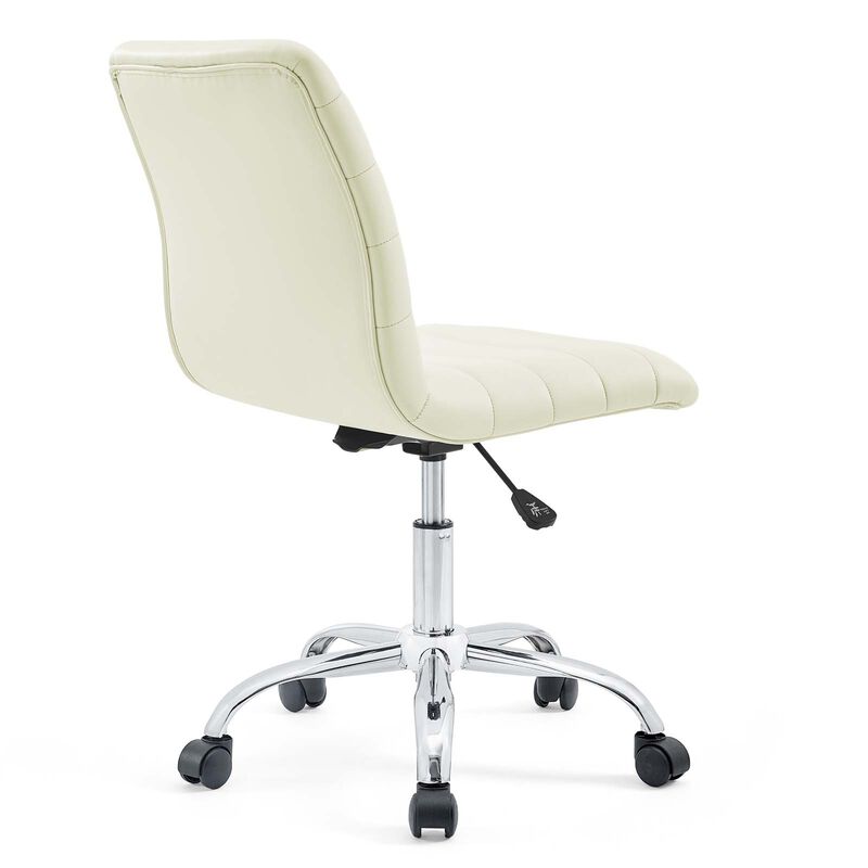 Modway Furniture - Ripple Armless Mid Back Vinyl Office Chair Bright Green image number 4