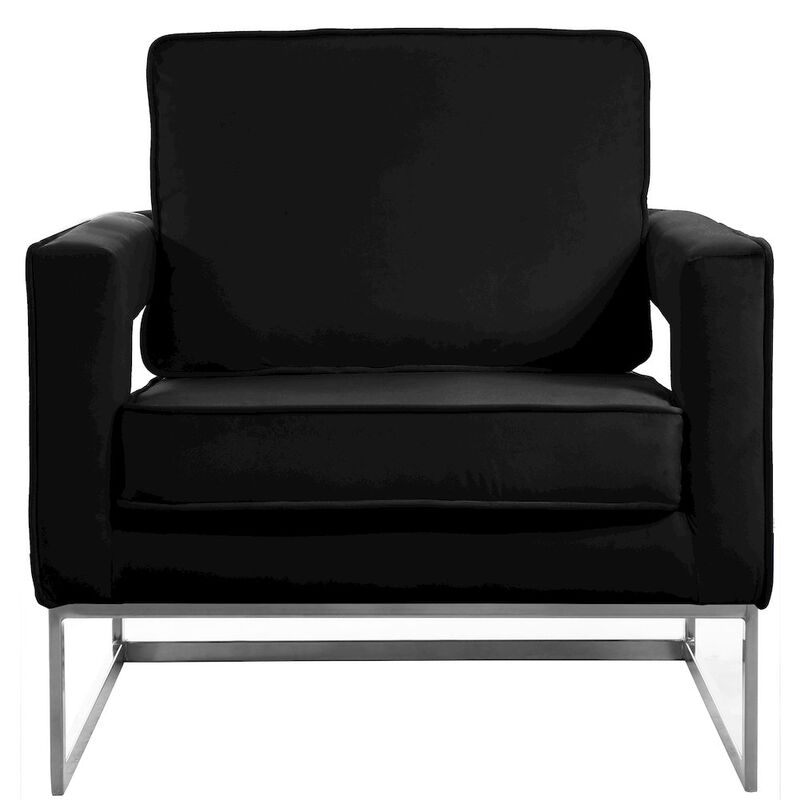 Meridian Furniture Noah Black Velvet Accent Chair