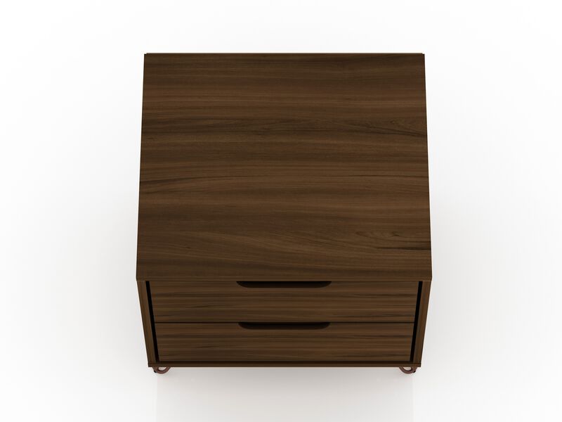 Rockefeller Brown 2-Drawer Nightstands (Set of 2)
