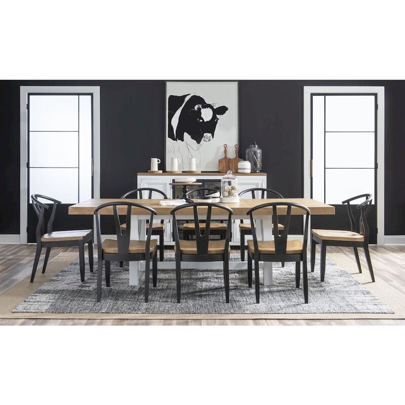 Legacy Classic Franklin Wishbone Back Side Chair (Black) (Kd, Wood Seat, Seat Height: 18)