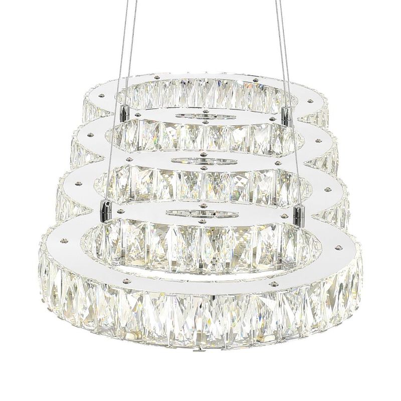 Milan LED Chandelier With Chrome Finish
