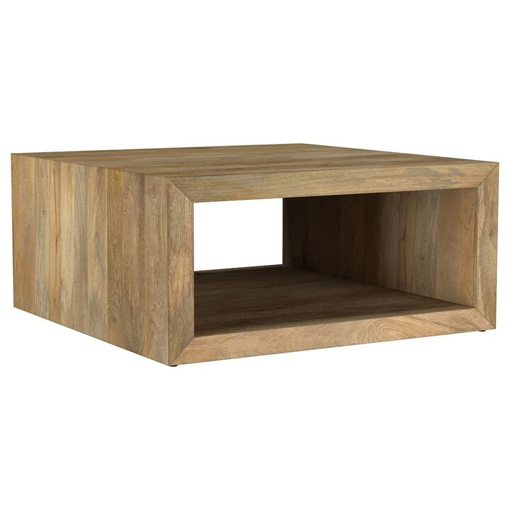 Coaster Benton Square Solid Mango Wood Coffee Table Natural