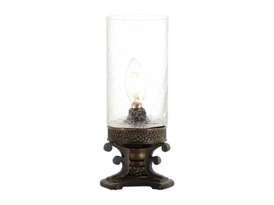 Resin Glass Table Lamp For Bedroom Living Room Bronze