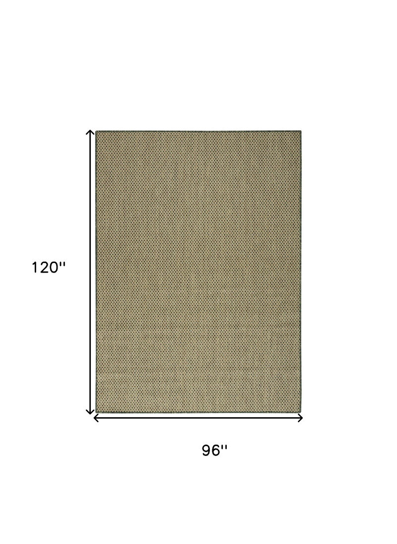 HomeRoots 8' X 10' Green Geometric Indoor Outdoor Area Rug image number 3