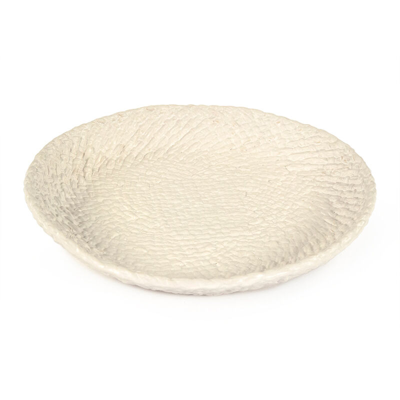White Cross Weave Platter Small image number 0