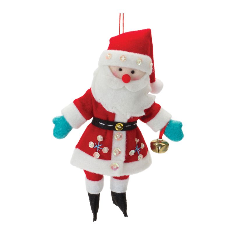 Plush Santa Ornament (Set of 12)
