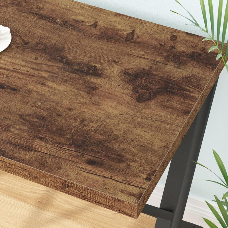 Top True Wood Computer Desk, Modern Writing Desk with Metal Legs for Home Office image number 4