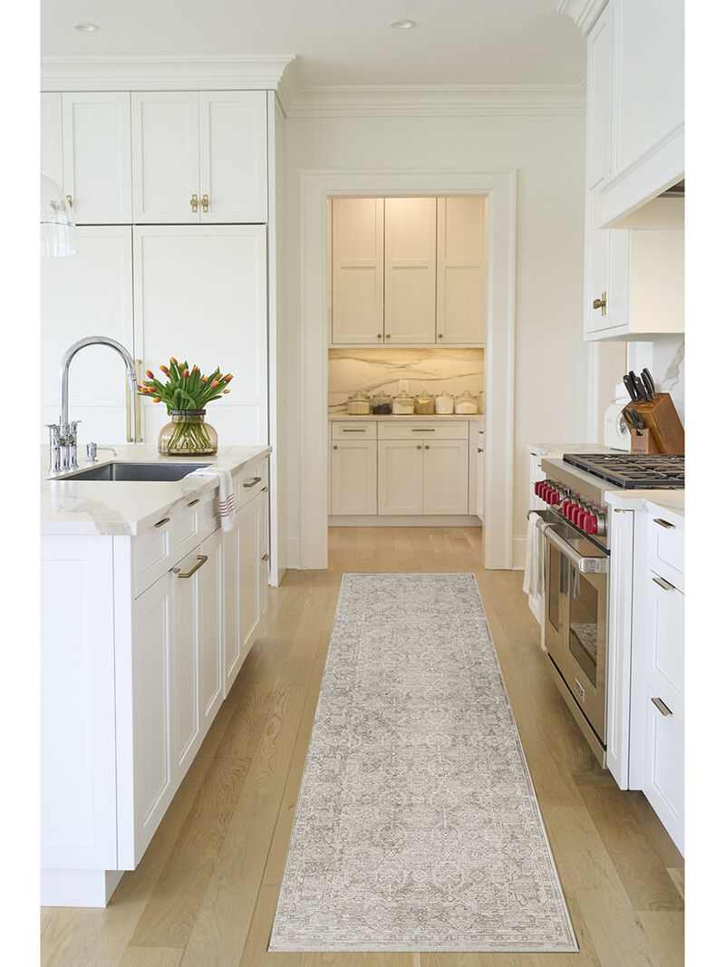 Shadows SHW04 Ivory/Gray 2'2" x 10' Rug