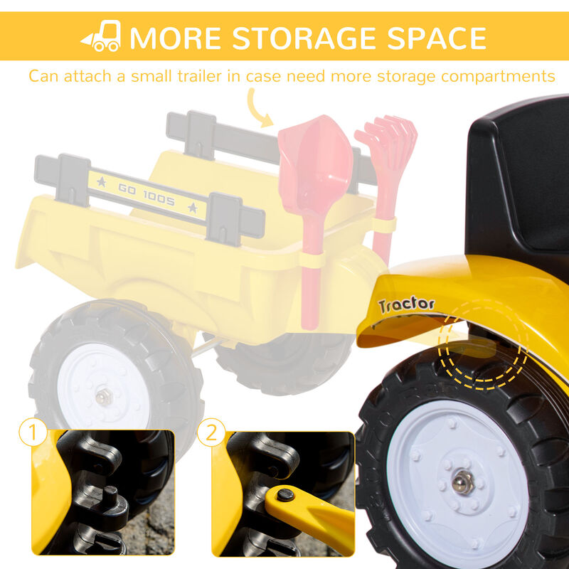 BreeBe Kids No Power Ride-On Excavator with Manual Control Bucket image number 6
