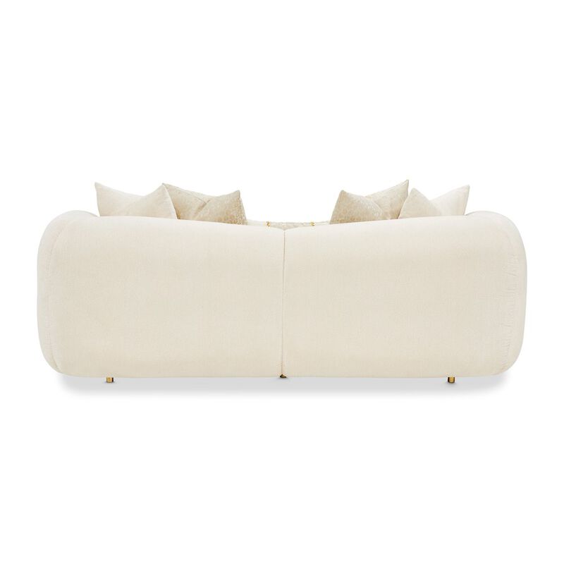 Michael Amini Sassani Loveseat - Crepe/Gold image number 5