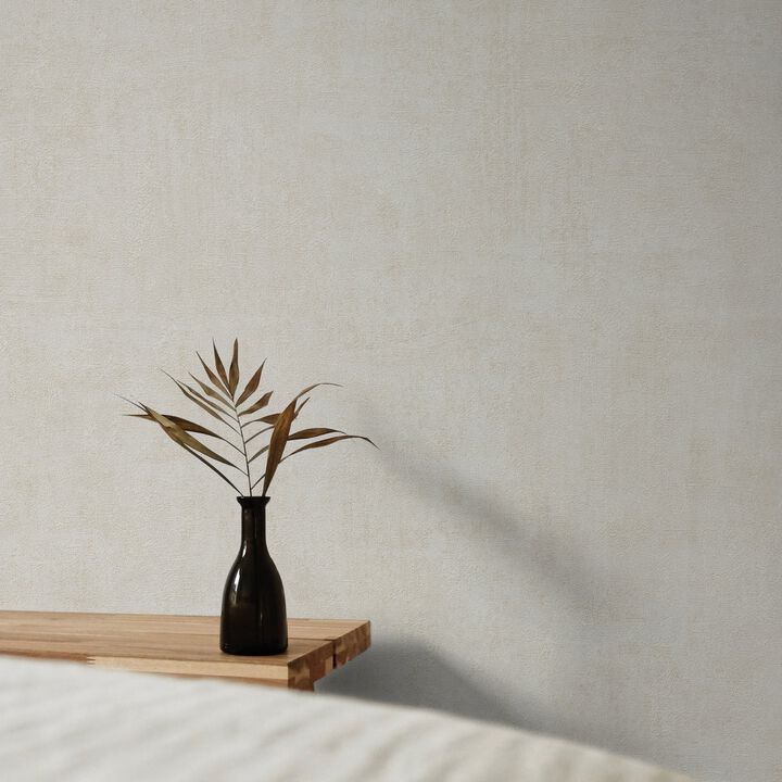 Orom II Patinated Plain Beige Wallpaper A51517