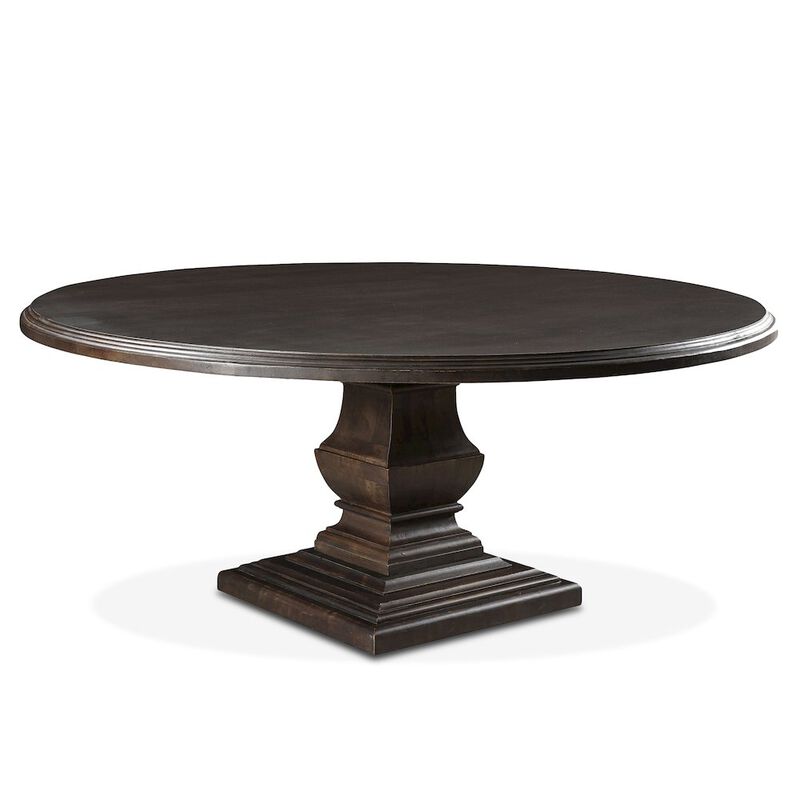 World Interiors Toulon 72In Vintage Brown Round Dining Table