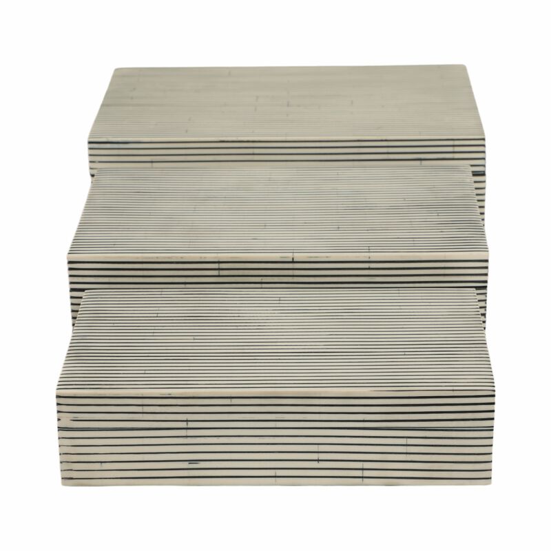 Resin S/3 Ridged Boxes, White image number 4