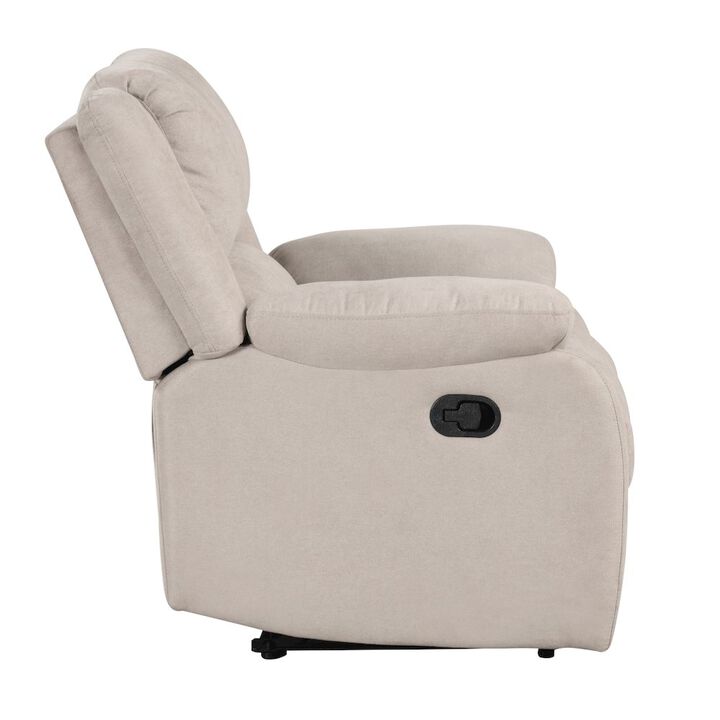 Lexicon Fairview Textured Manual Recliner in Oatmeal