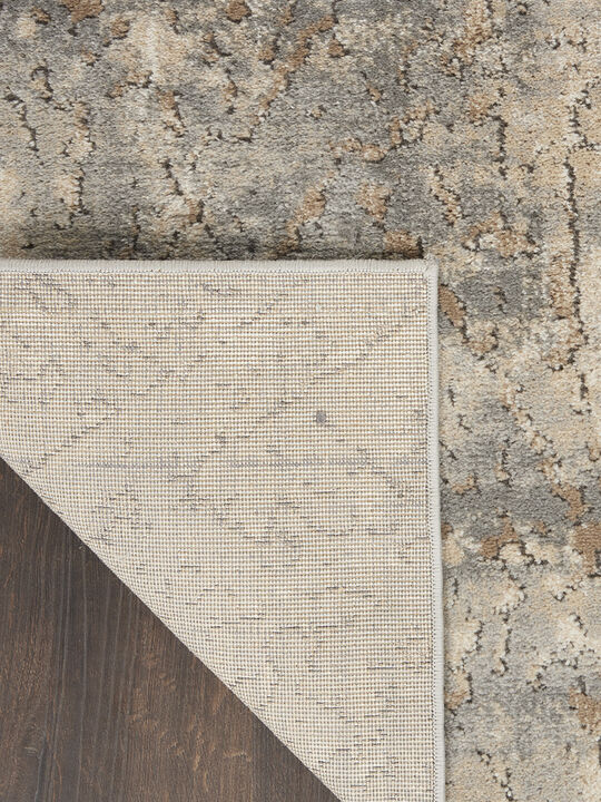 Quarry QUA03 Beige/Gray 3' x 5' Rug