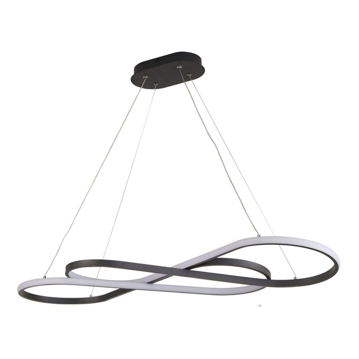 ELEMENT ACE Modern LED Pendant Light with Infinity Design, Adjustable Height Hanging Ceiling Fixture for Living Room Dining Room