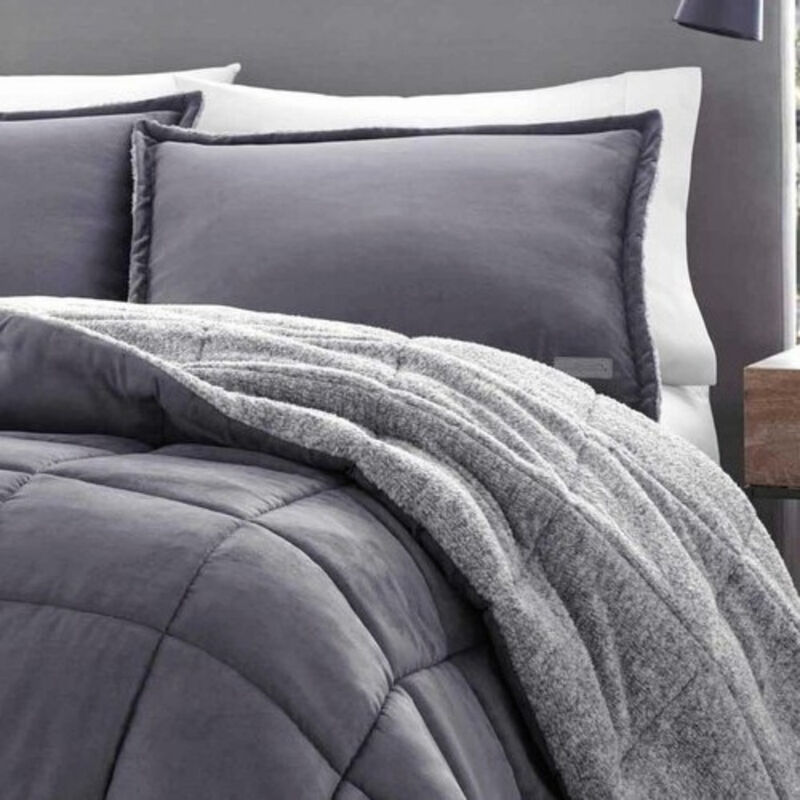 Reversible Plush Sherpa and Micro Suede Comforter Set – Cozy, Warm & Stylish