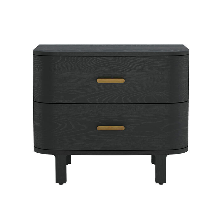 Solara Black Nightstand