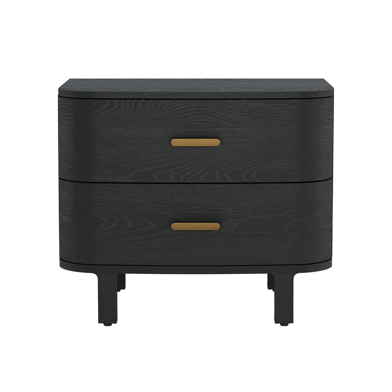 Solara Black Nightstand image number 0