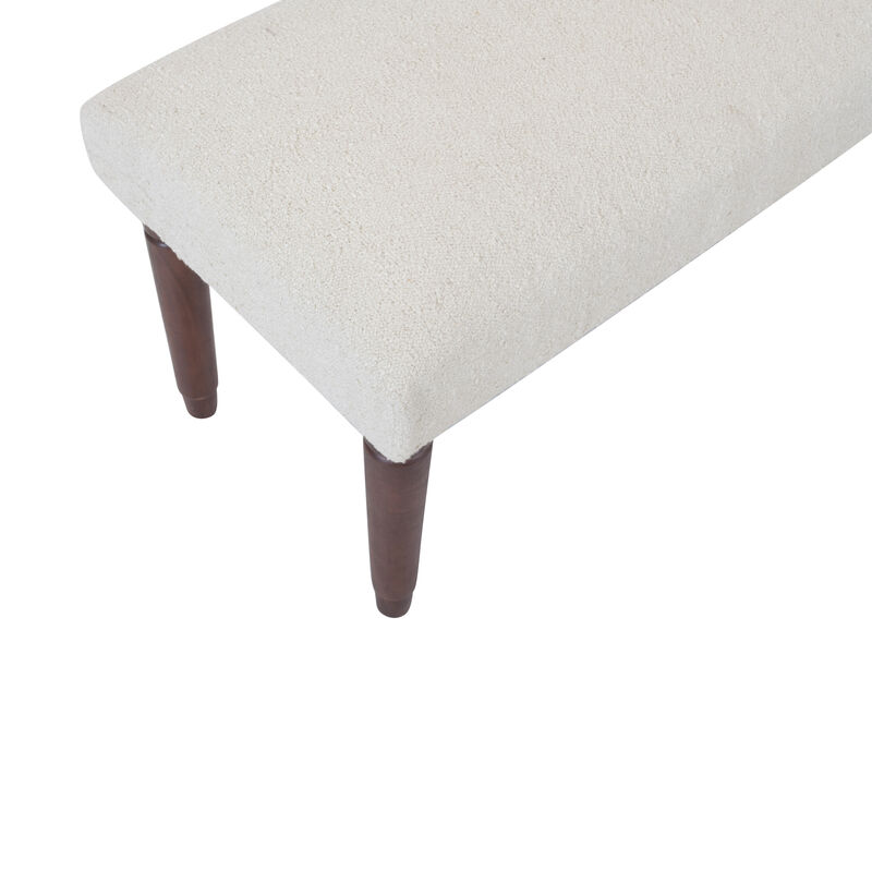 Genevieve Boucle Upholstered Accent Bench image number 3