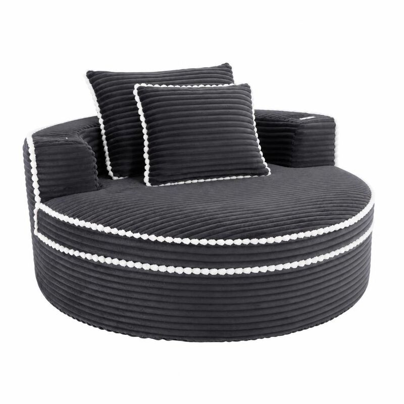 GOODSILO Round Multi-functional Memory Foam Convertible Sofa Bed Sectional Cloud Couch for Small Living Spaces, Apartments and Offices image number 0
