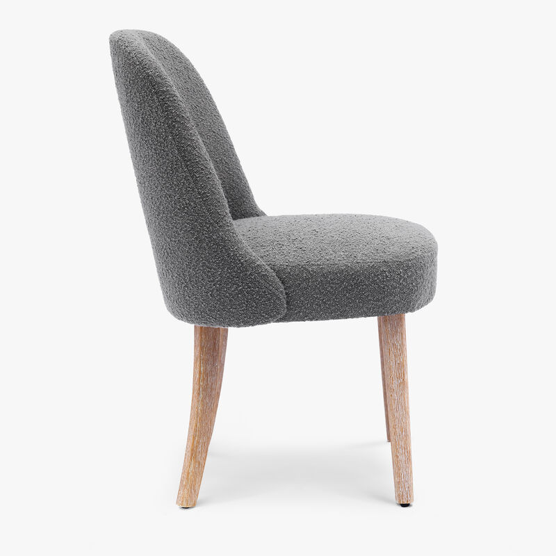 WestinTrends Mid-Century Modern Upholstered Boucle Dining Chair