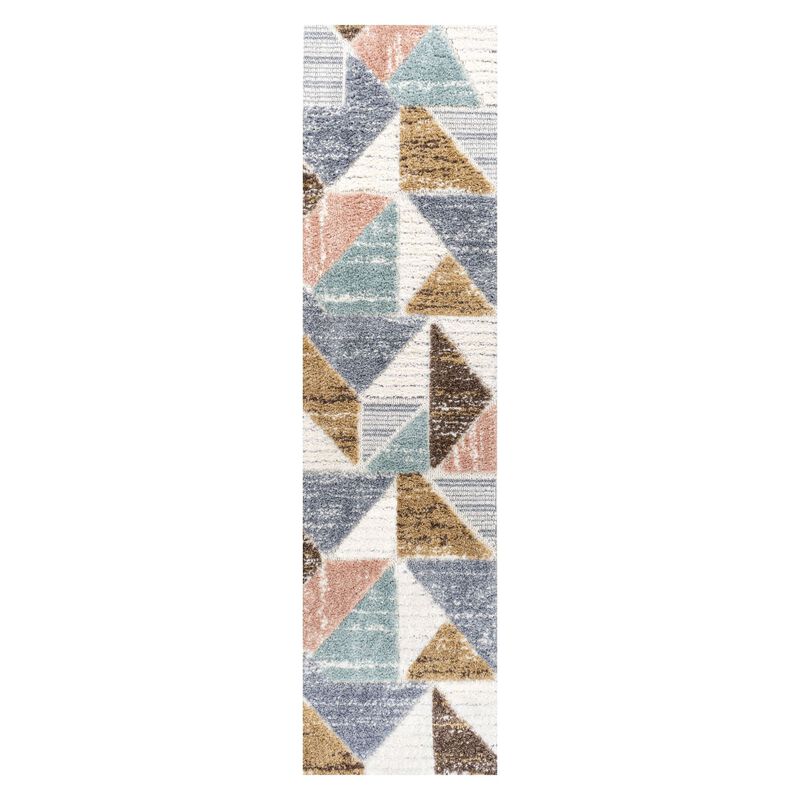 Aileen Geometric Scandi Colorblock Carved Area Rug