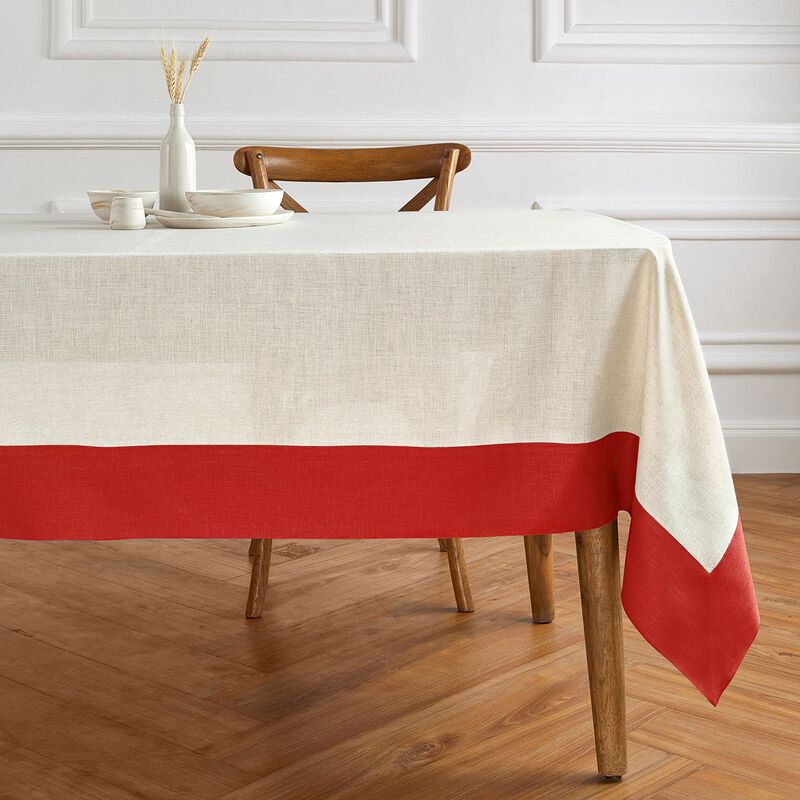Solino Home Contempo 100% Linen Tablecloth &ndash; Handcrafted, Machine Washable, Perfect for Holiday and Everyday Dining