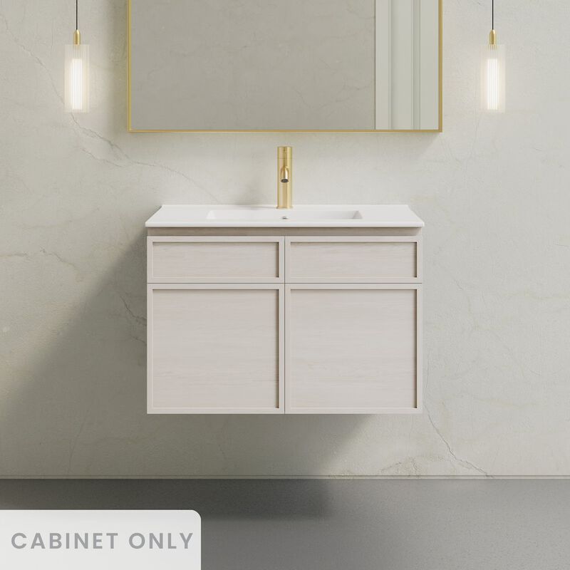 St. Tropez 30" Wall-Mounted Bathroom Vanity Cabinet without Top in White Oak image number 1