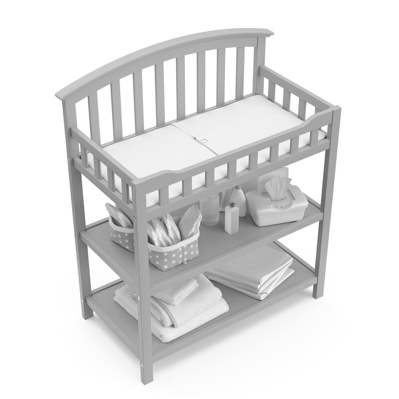 Graco Changing Table with Water-Resistant Changing Pad (Pebble Gray)