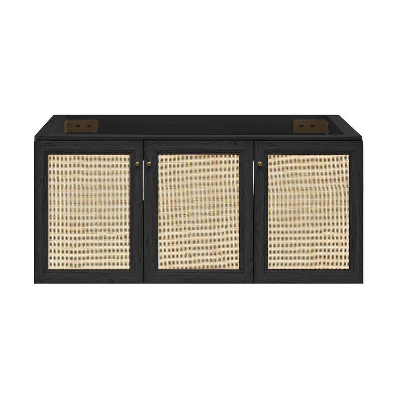 Classe 48" Wall-Mounted Bathroom Vanity Cabinet without Top in Black Oak image number 0