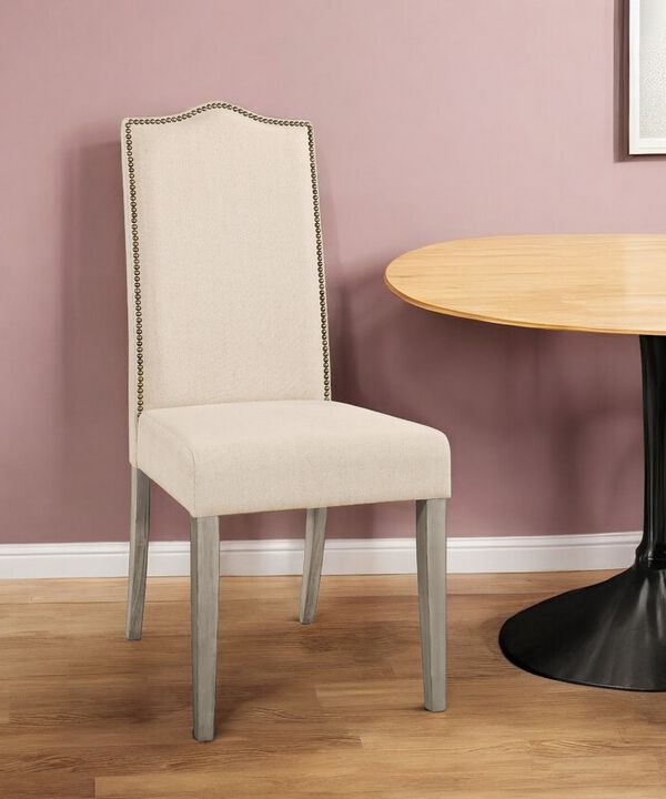 Linen Upholstered Parsons Side Chair for Dining