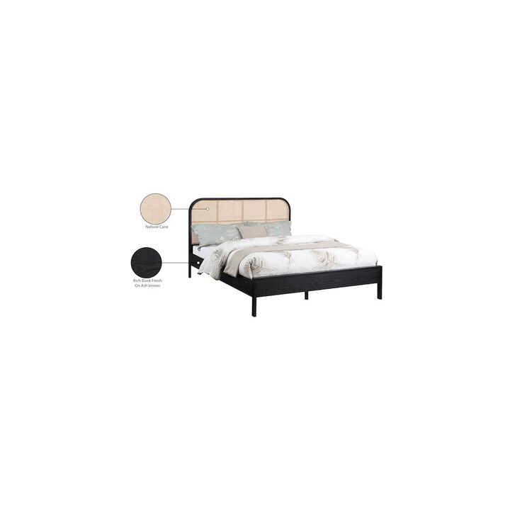 Meridian Furniture Siena Black Ash Wood King Bed