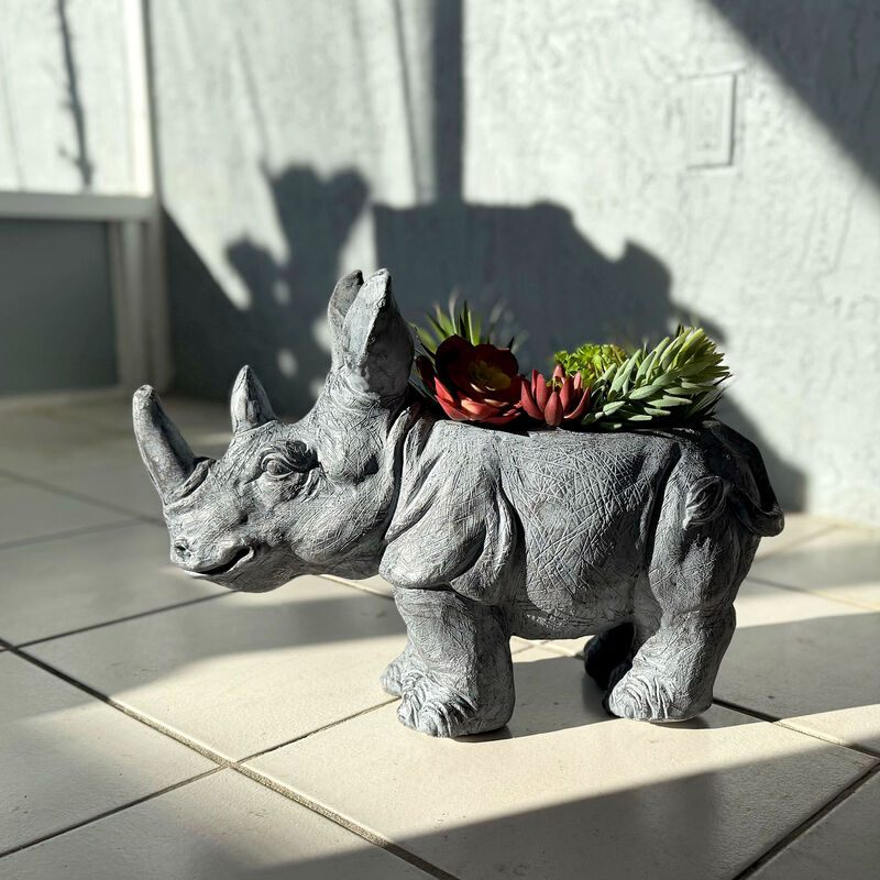 Grey Rhino MGO Planter - 18.5" - Weather-Resistant Magnesium - Indoor/Outdoor image number 7
